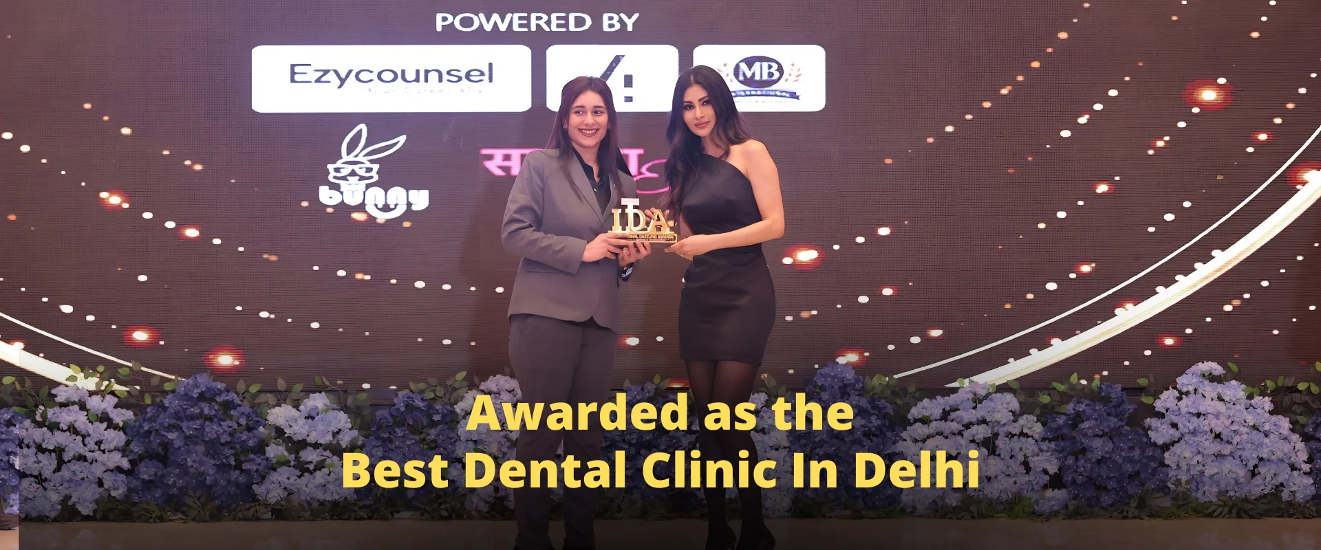 Dr. Prerna receiving an award